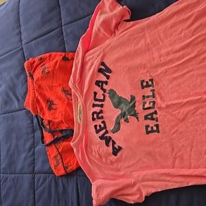American Eagle Pajama pants and tee